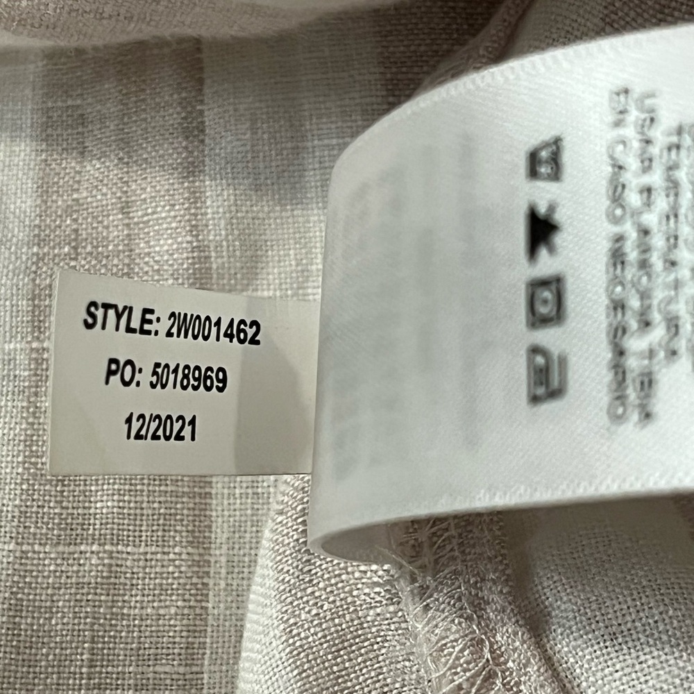 Vineyard Vines Striped Linen Weekend Top — White/Tan - Picture 9 of 9